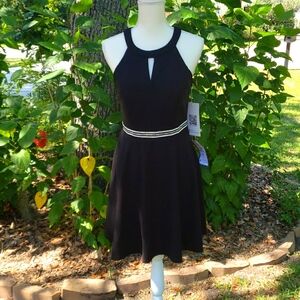Emerald Sundae Lady's Sleeveless Mini Black Party/Cocktail Dress